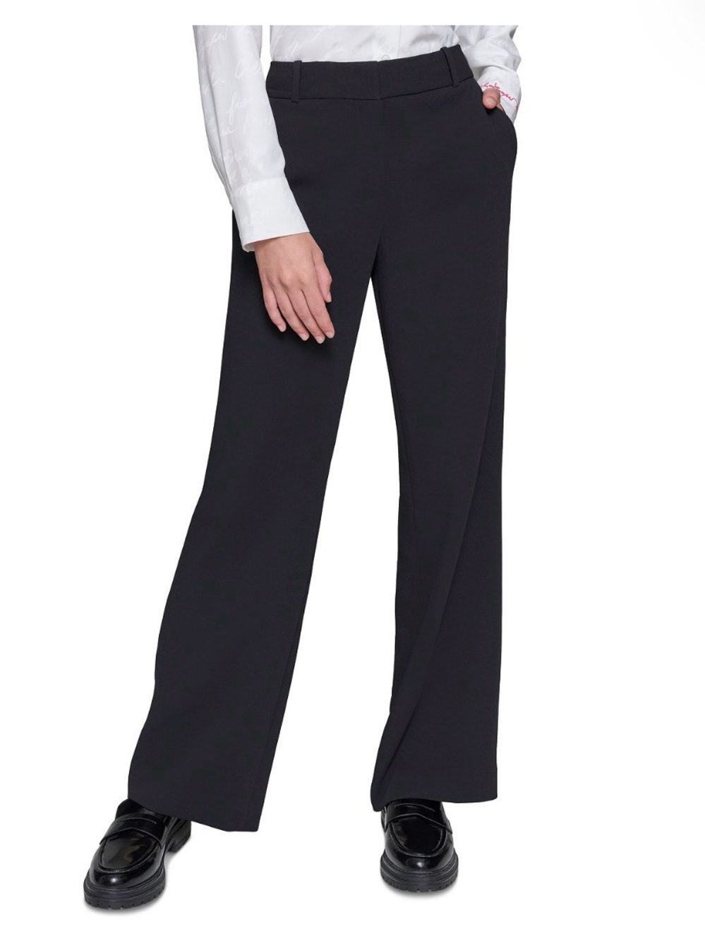 Karl Lagerfeld High Rise Boot Cut Black Pants